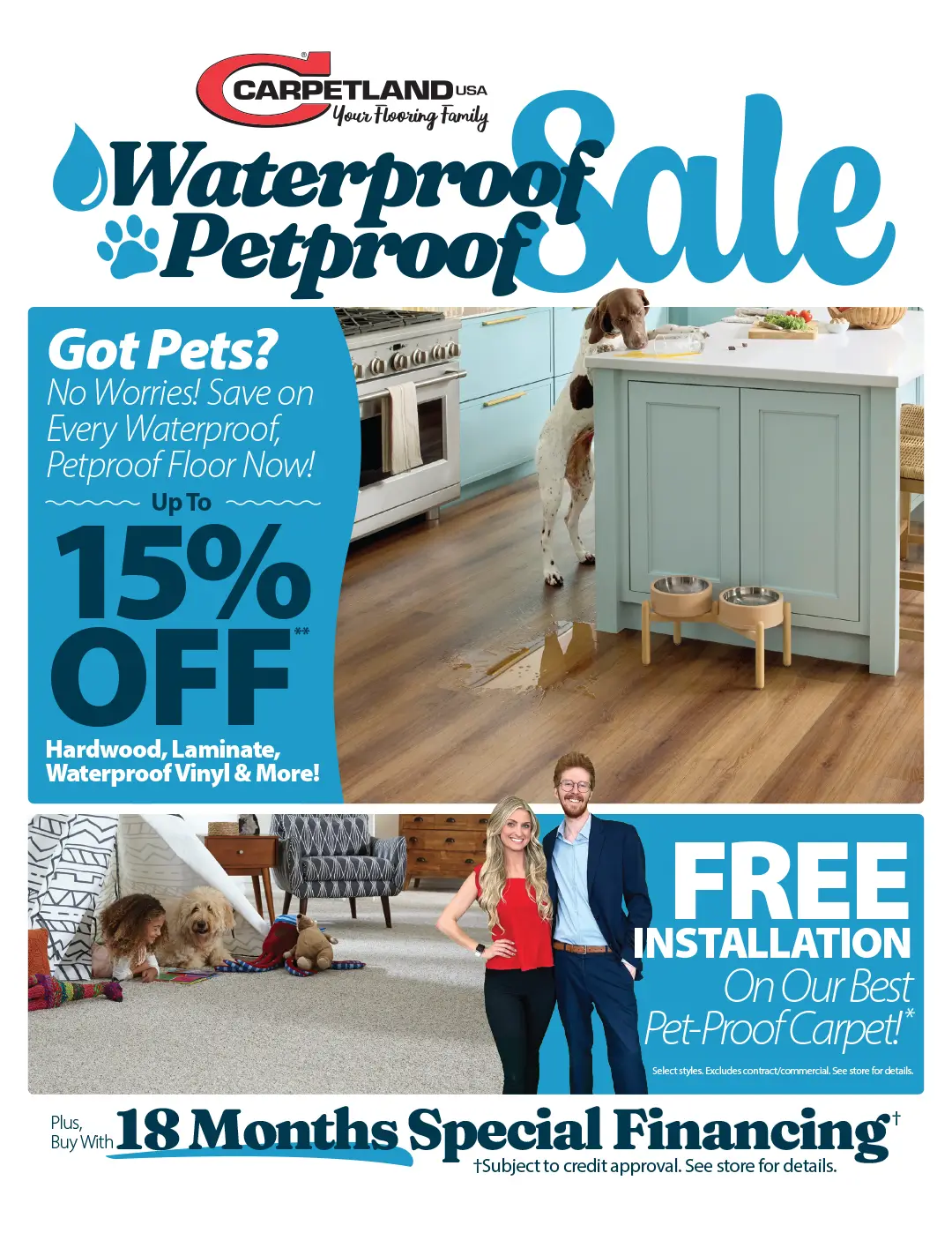 Waterproof Petproof Sale | Carpetland USA of Virginia Up to 15% off hardwood, laminate, waterproof vinyl & more